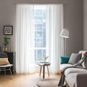 White Sheer curtain panels | 2 pieces | Brand new | open box
